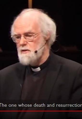 Rowan Williams speaking at St Paul's Cathedral