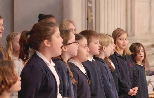 school choir singing