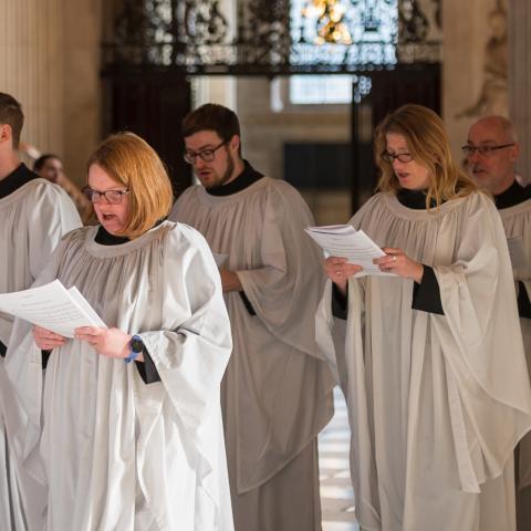 cathedral choir in procession