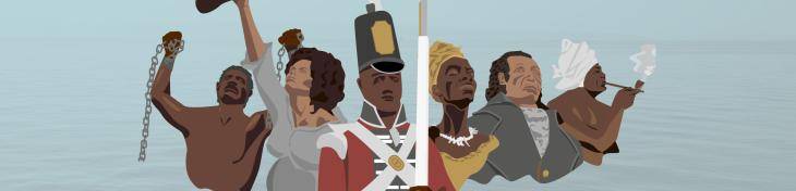 A banner for War and resistance in the Caribbean - a digital trail