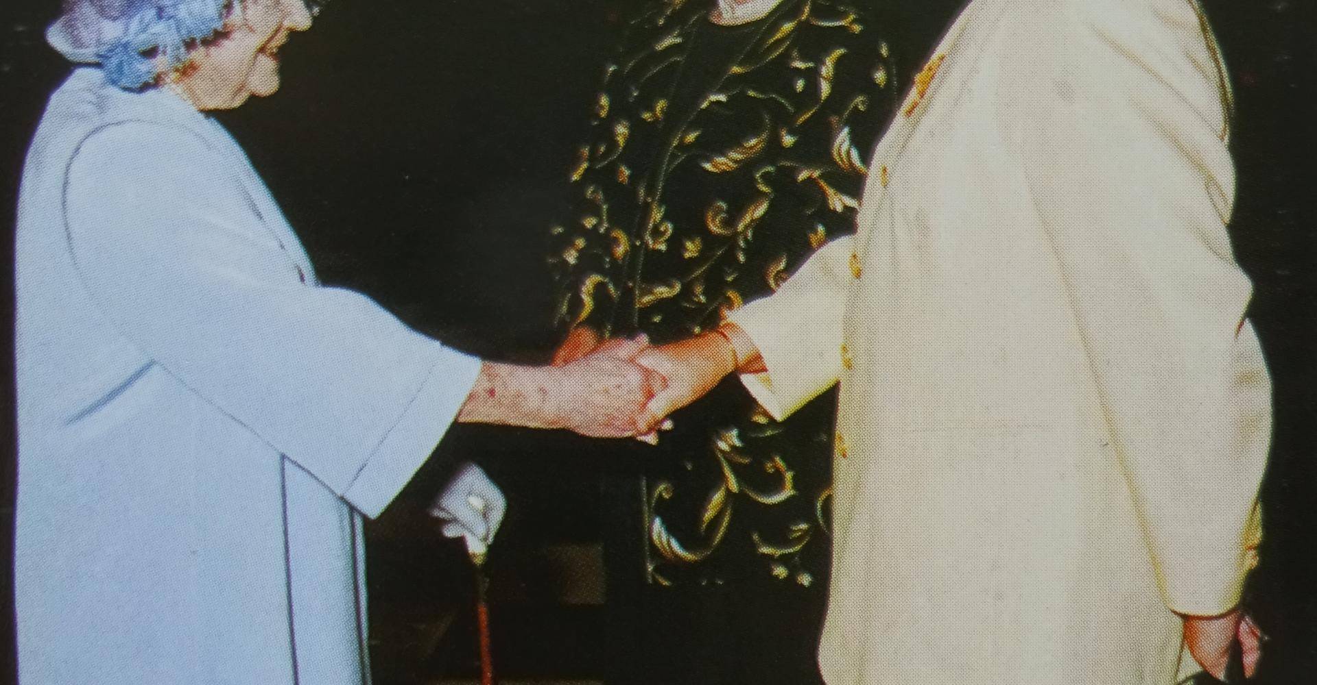 Eileen Woods with HM Queen Elizabeth The Queen Mother 