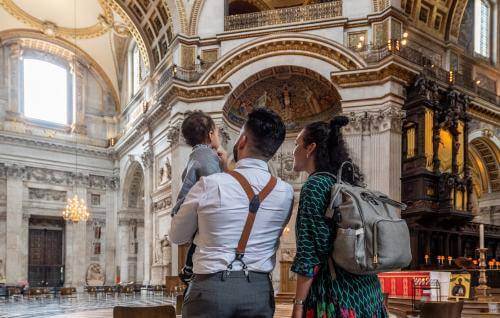 family mother father son nave dome