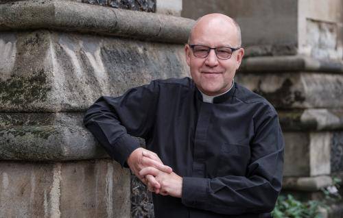 Image of Andrew Nunn outside Southwark Cathedral