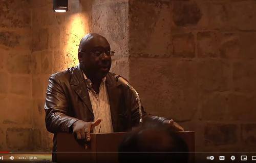 Anthony Reddie speaking in the Wren Suite at St Paul's Cathedral