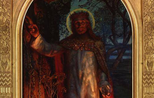 An image of the L:ight of the World painting by William Holman-Hunt in the cathedral