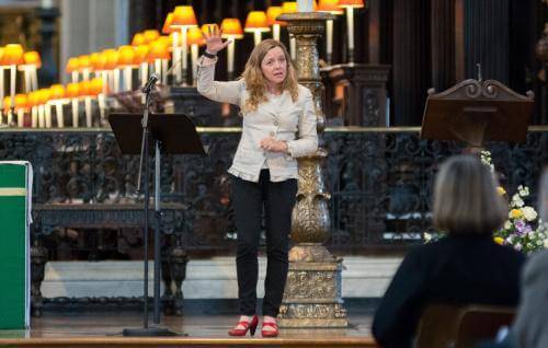 Paula Gooder speaking at St Paul's Cathedral