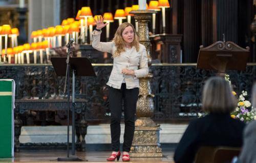 Paula Gooder speaking at St Paul's Cathedral