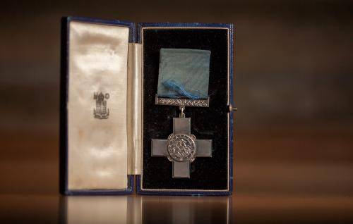 An image of a medal for bravery in world war two