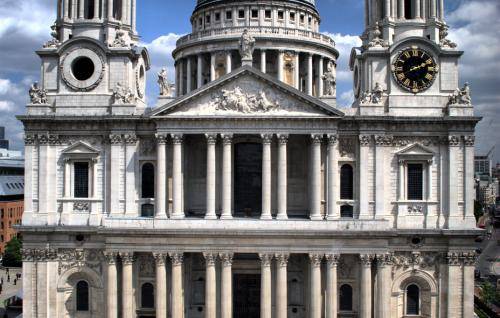 The west front of St Paul's Cathedral