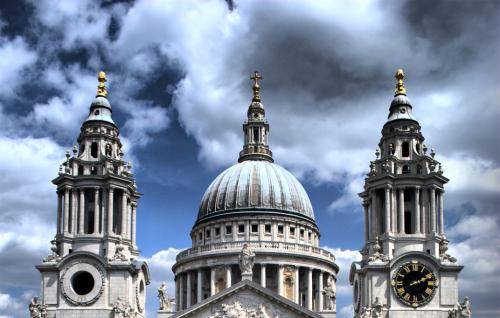 The west front of St Paul's Cathedral
