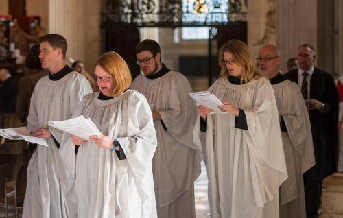 cathedral choir in procession