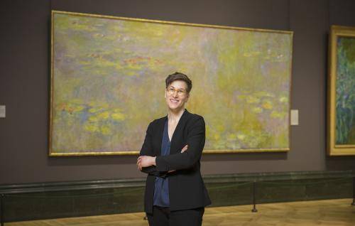 Ayla Levine stands inside the National Gallery