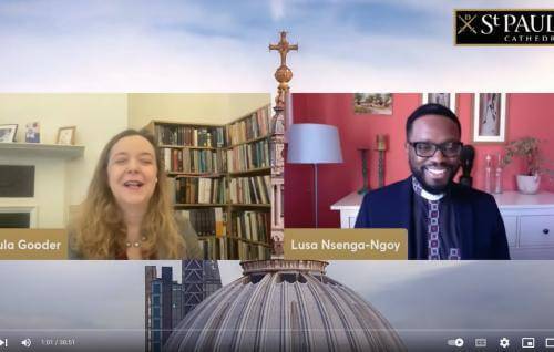 Paula Gooder and Bishop Lusa in an online conversation