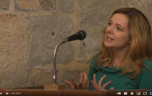 Paula Gooder speaking in the Wren Suite at St Paul's Cathedral